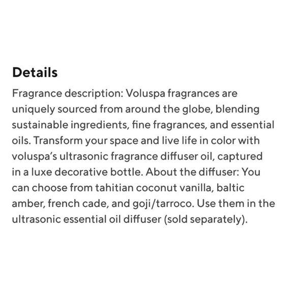 Voluspa Tahitian Coconut Vanilla Ultrasonic Diffuser Oil - Picture 2 of 7
